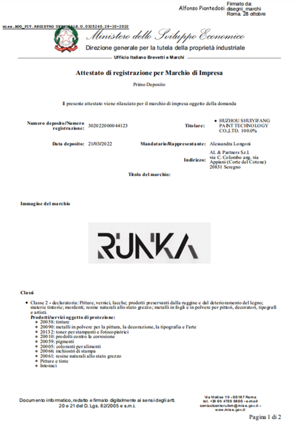 Qualification certificate